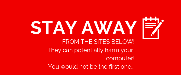 This photo is warning with text every user, to stay away from bookzz look alike websites, because these can do serious harm for their computer or even mobile device!