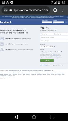 If you have followed this tutorial step by step, if you type facebook.com in to your url, you should be landing on facebook desktop site, which was our goal of this tutorial to teach you how to do this.
