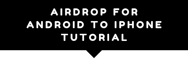 AirDrop for Android to iphone does not work, due to the different blueetooth system this file transfer does not work on AD. But I have found a way how to still do it, follow the tutorial under this image where the arrow is pointing