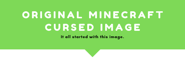 Do you want to know what is the original cursed minecraft image? Right below this will be shown the original img that started this phenomen. Even thought this one won't make you scream