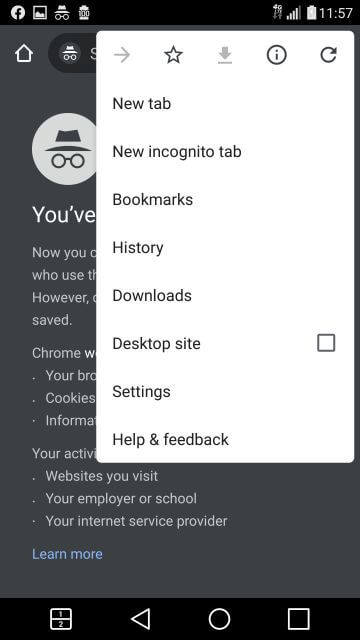 play google breakout on smobile step 2. In step two, you need to open browser settings, if you are using different browser than I do, the settings might be slightly different.