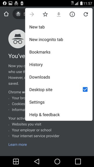play google breakout on smobile step 3. In third step you need to select option "desktop site" other vise this tutorial is not going to work.